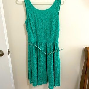 Turquoise Lace Dress